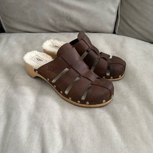 UGG shearling clogs